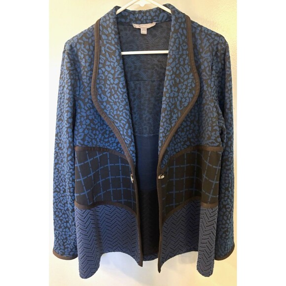 NY Collection Jackets & Blazers - NY Collection Blue And Black Blazer Jacket Size L